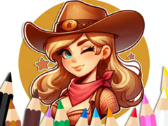 Ойын Coloring Book: Cowgirl