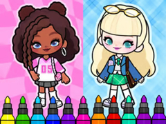 Ойын Coloring Book: Aha World Sporty Girl