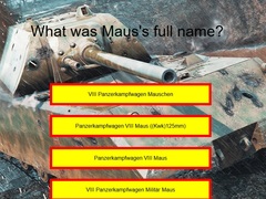 Ойын Tank Quiz: Maus