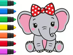 Ойын Coloring Book: Elephant