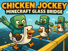Ойын Chicken Jockey: Minecraft Glass Bridge