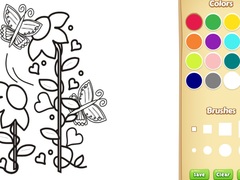 Ойын Butterflies and Flowers Coloring Book for Kids