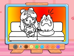 Ойын Coloring Book: Toca Life With Pusheen