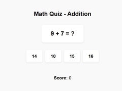 Ойын Math Quiz Addition
