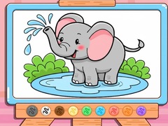 Ойын Coloring Book: Cute Baby Elephant