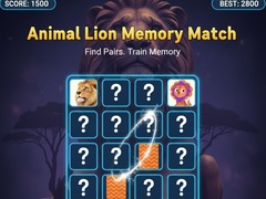 Ойын Animal Lion Memory Match