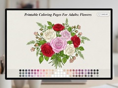 Ойын Printable Coloring Pages For Adults Flowers