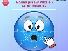 Ойын Round jigsaw Puzzle - Collect the Smiley