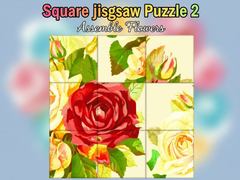 Ойын Square jigsaw Puzzle 2  Assemble Flowers