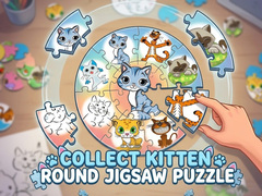Ойын Round jigsaw Puzzle - Collect Kitten