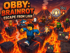 Ойын Obby: Brainrot escape from Lava