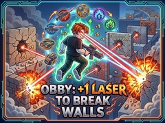 Ойын Obby: +1 Laser to Break Walls